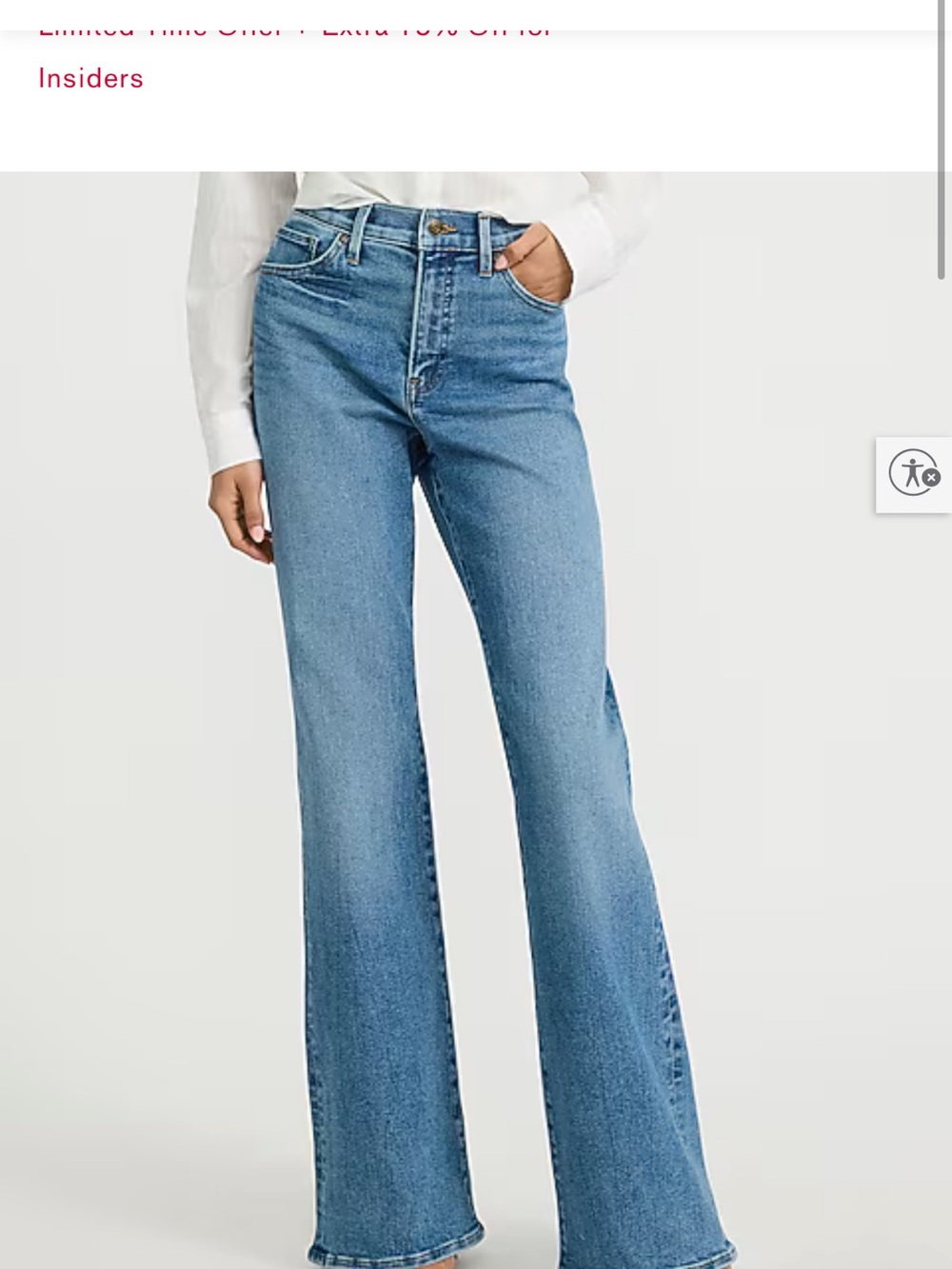 Express Blue Flare Mid Rise Jeans Size 8 stretch